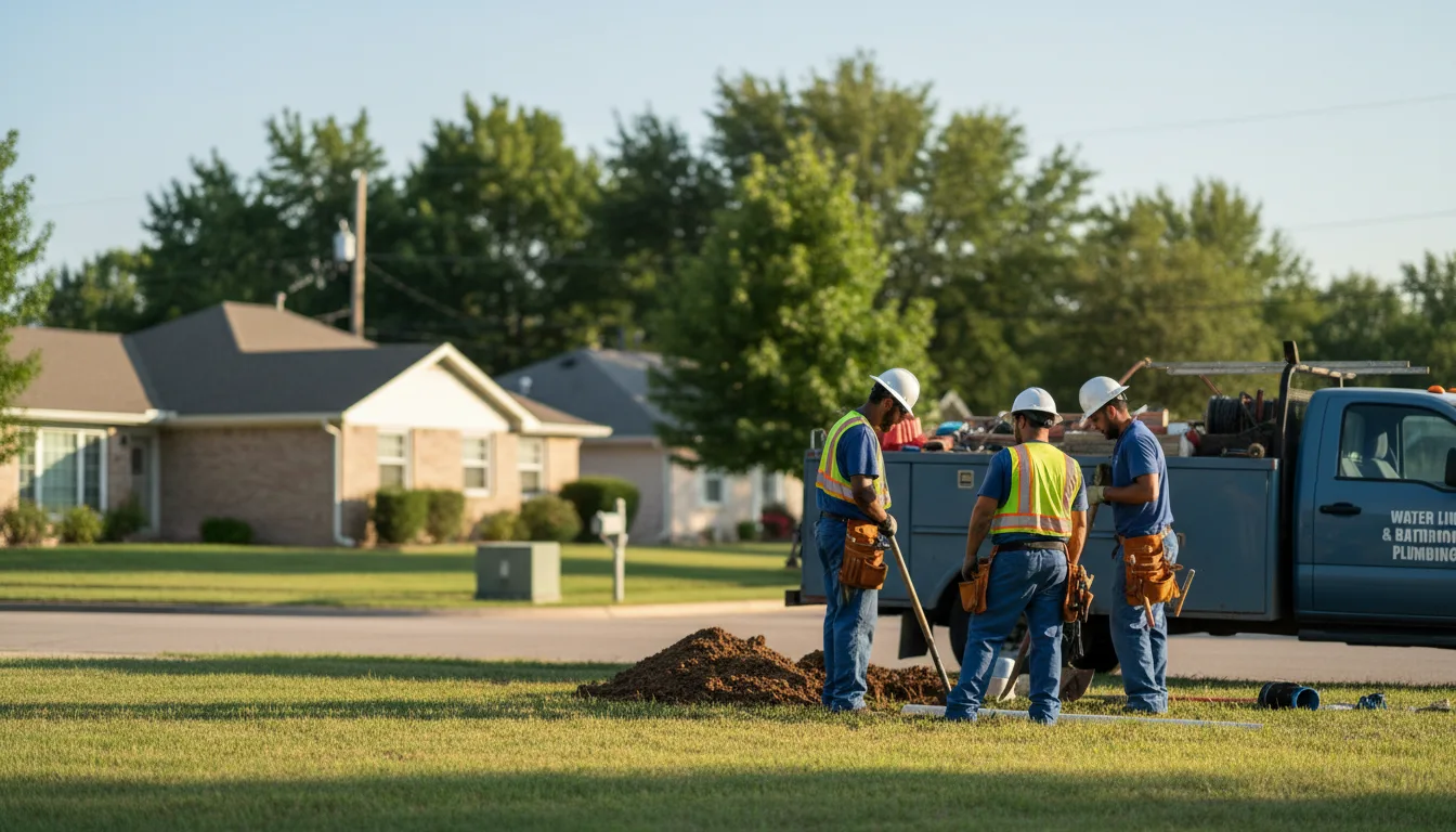 Residential water line and bathroom plumbing service in Detroit, AL